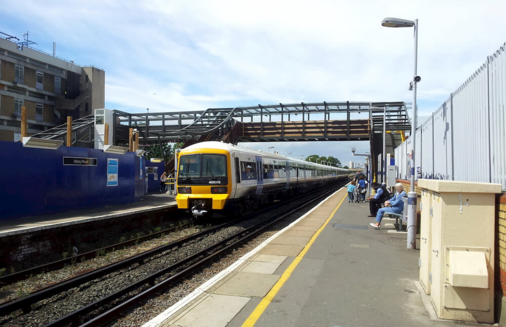 2015 London Abbey Wood Railway Station Crossrail construction site 1