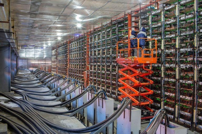 Bitcoin mining factory