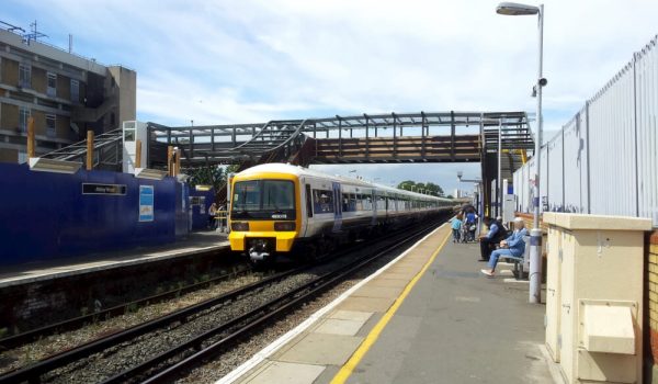 2015 London Abbey Wood Railway Station Crossrail construction site 1