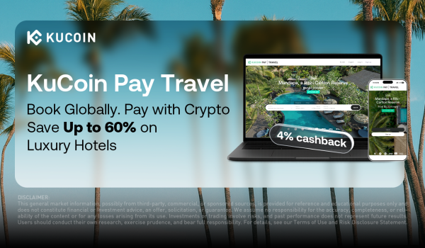 KuCoin Launches Global Crypto Travel Platform With Up to 60% Hotel Savings