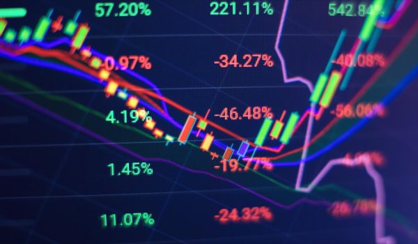 market analyze bar graphs diagrams financial figures forex chart finance data concept